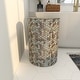 preview thumbnail 11 of 15, Multi Colored Mother of Pearl Shell Handmade Mosaic Geometric Accent Table