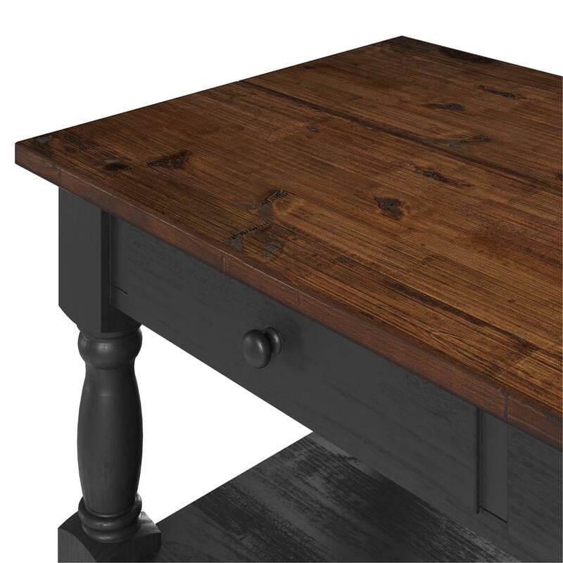 Wood Kitchen Island 2 Drawers 2 Shelf | Furniture Dash