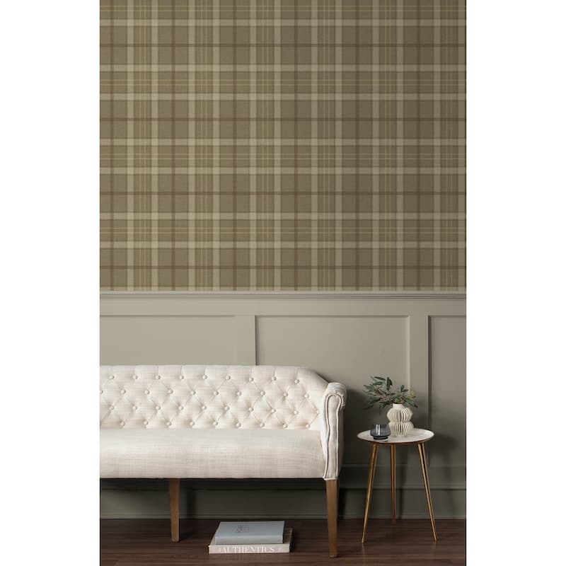 NextWall Tailor Plaid Peel and Stick Wallpaper