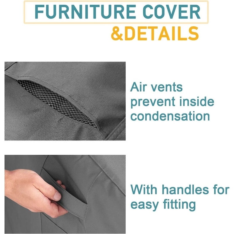 Outdoor Sectional Cover Heavy-Duty Waterproof Anti-UV Furniture Protector