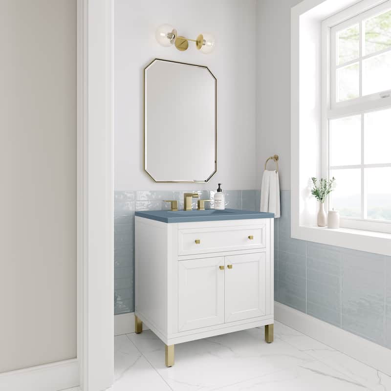 James Martin Vanities Chicago 30" Single Vanity, Glossy White