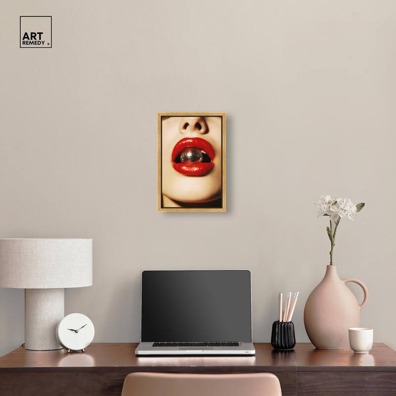 Disco Lips Canvas by Art Remedy