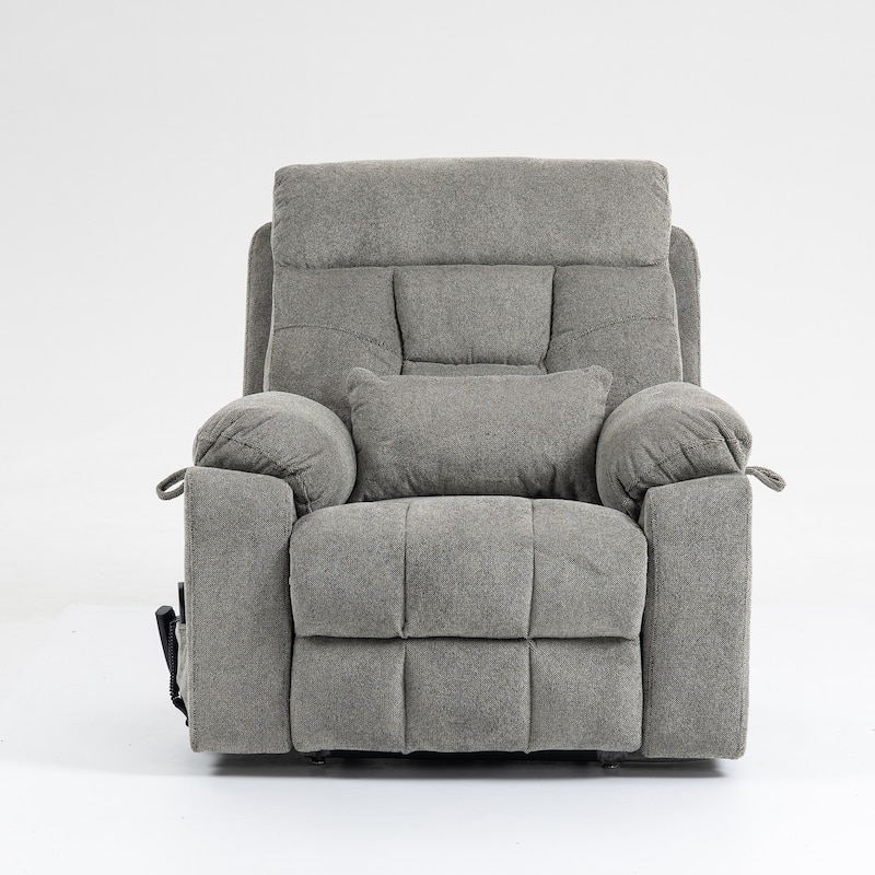 Electric Lift Chair, Electric Sofa Recliner with Heating and Massage - White