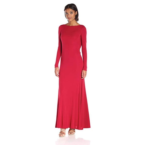 long sleeve maxi dress in store