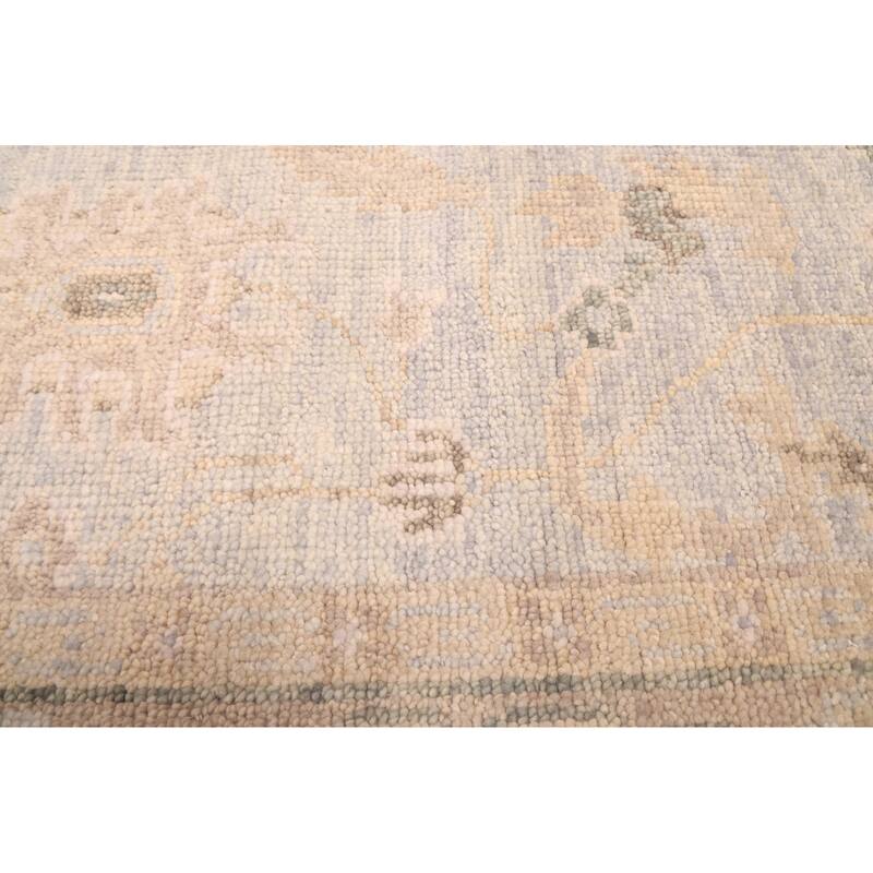 ECARPETGALLERY Hand-knotted Modern Oushak Light Blue Wool Rug - 7'9 x 9'8