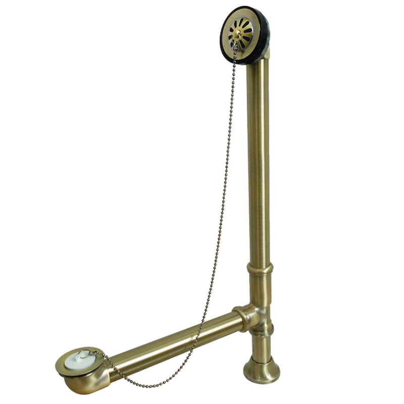 Kingston Brass Vintage Clawfoot Bathtub Waste and Overflow Drain - Antique Brass