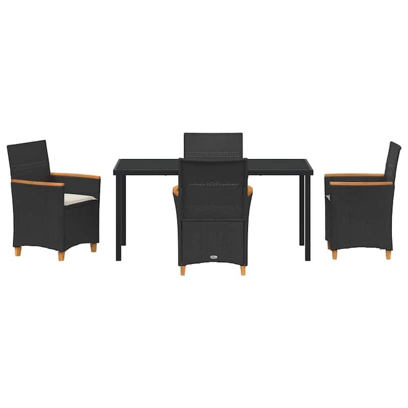 vidaXL Garden Dining Set Poly Rattan