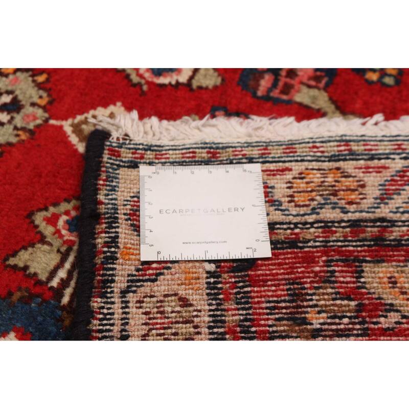 ECARPETGALLERY Hand-knotted Andelz Red Wool Rug - 3'3 x 9'6