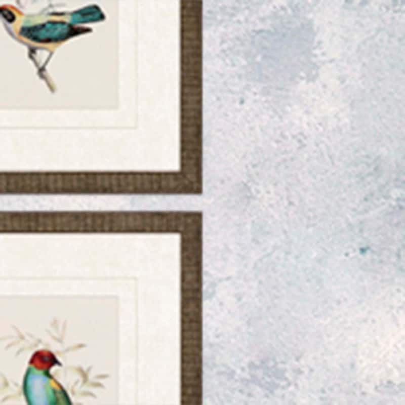On Perch I S/4 Framed Art Under Glass - Multi-Color