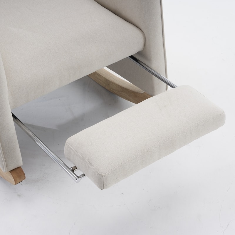 Linen Fabric Rocking Chair