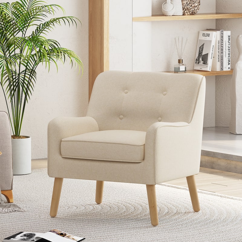 Felicity Mid-century Modern Tufted Armchair by Christopher Knight Home