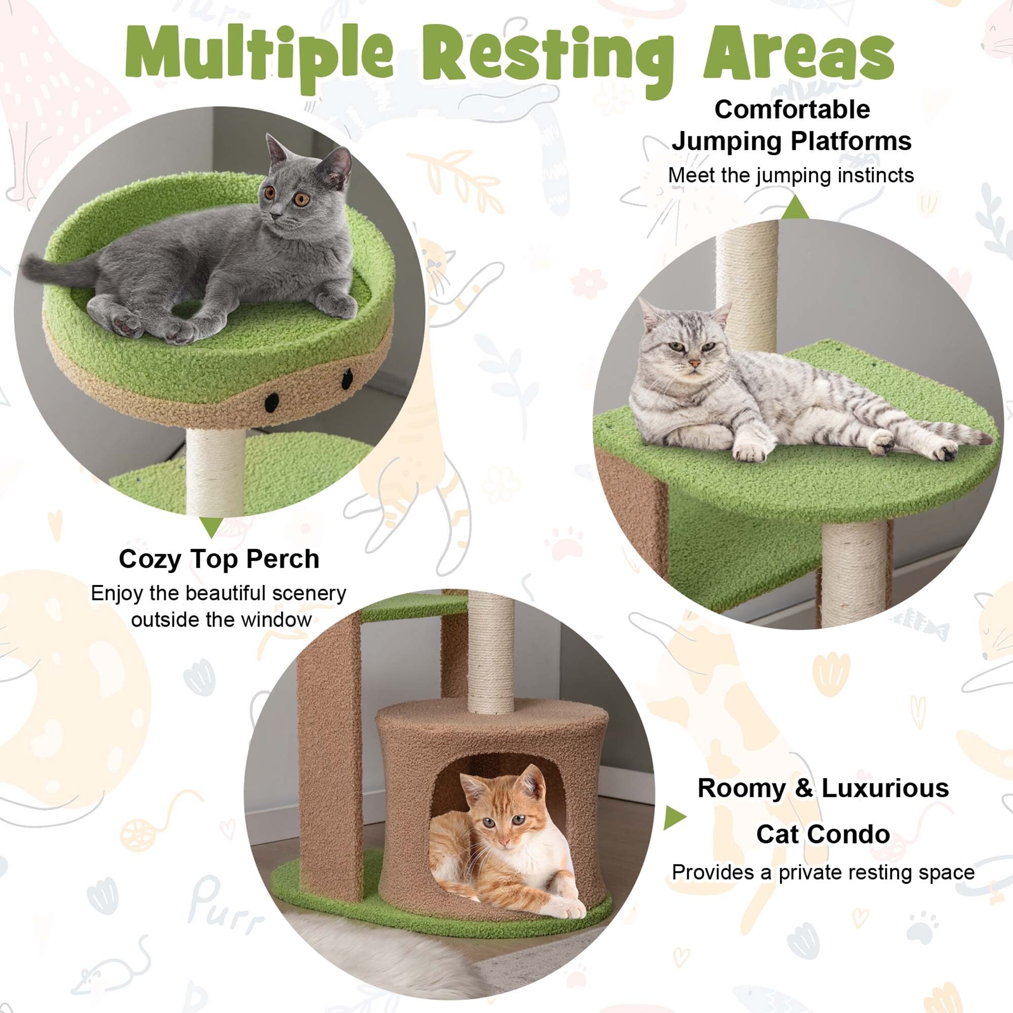 5Tier Cat Tree Tower 44 Cat Climbing Stand Perch w Scratching Posts On Sale Bed Bath Beyond 38423269