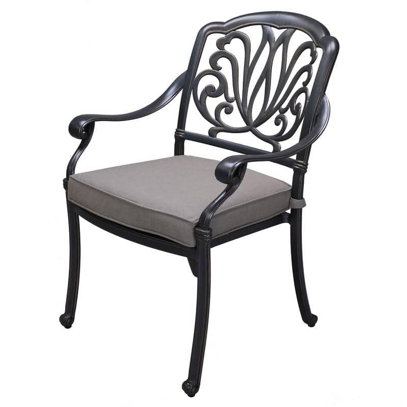 Saybrook Powder-coated Aluminum Arm Chair with Cushion, Set of 2