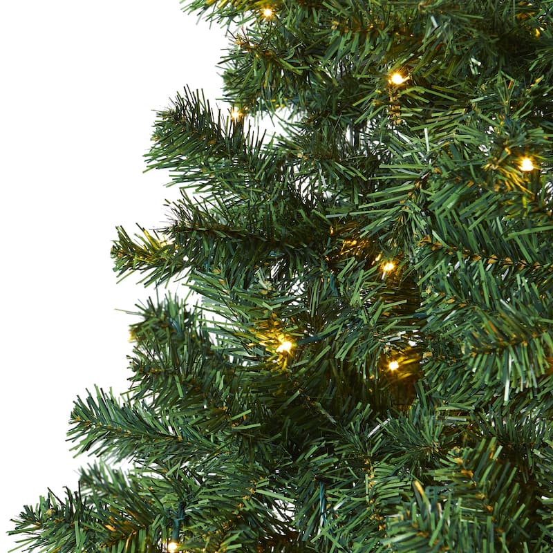 8ft. Artificial Christmas Tree with 450 Clear LED Lights - Classic Holiday X-Mas Centerpiece