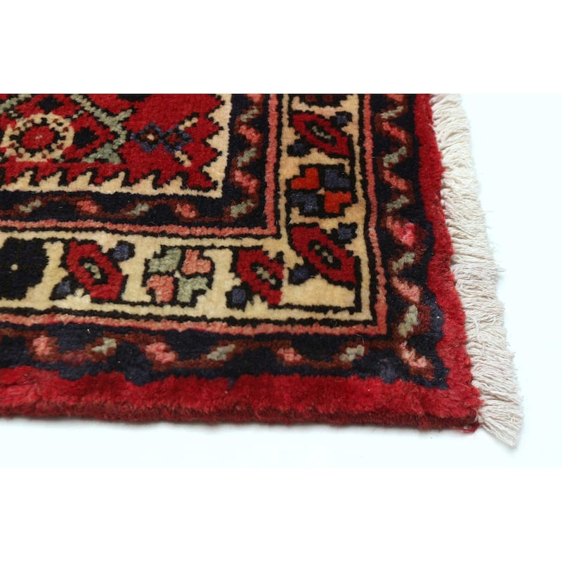 ECARPETGALLERY Hand-knotted Andelz Red Wool Rug - 2'6 x 12'7