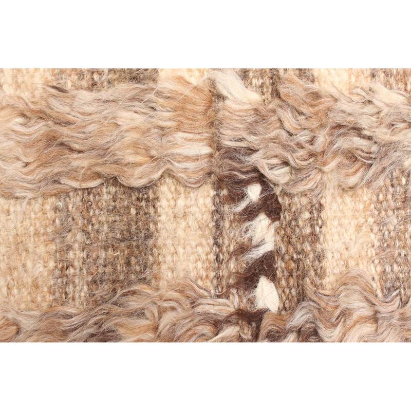 ECARPETGALLERY Hand-knotted Tangier Brown Wool Rug - 5'3 x 7'11