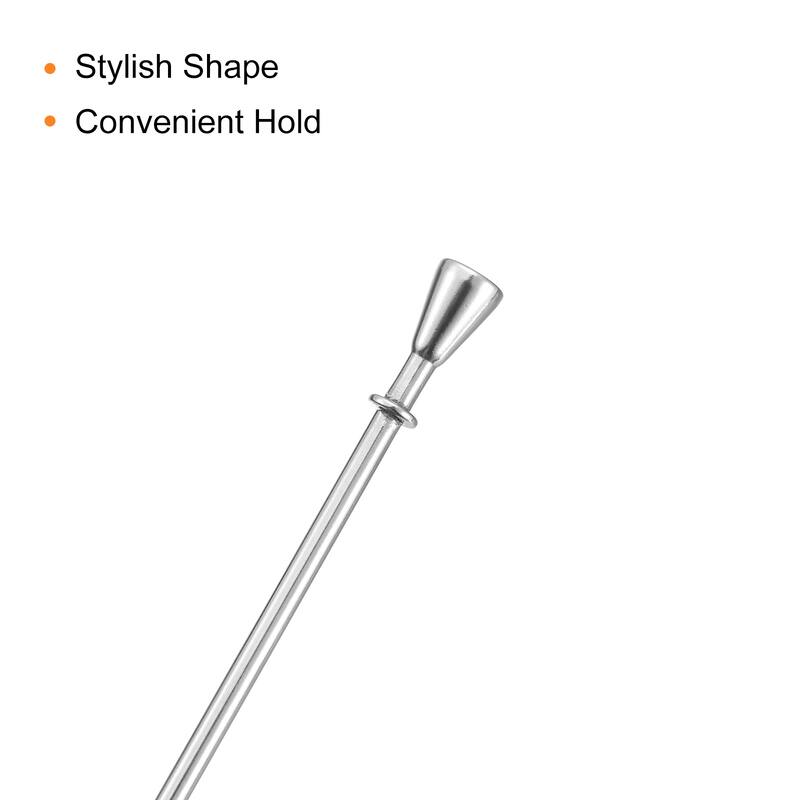 Metal Cocktail Toothpicks Drink Picks Cocktail Skewers 12Pcs - Silver