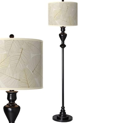 Fall Leaves Black Bronze Floor Lamp - 13" x 58"