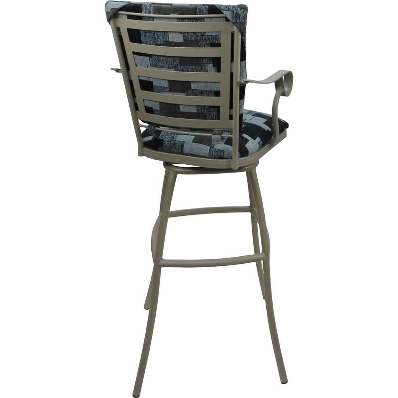 Outdoor Indoor Bar Stool Counter Extra Tall - Jenna Padded Back with Arms