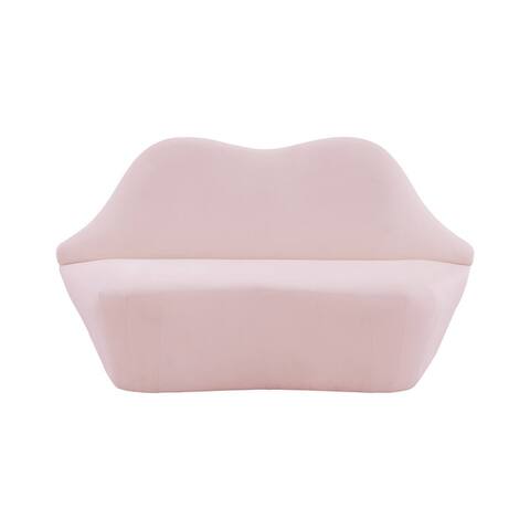 Lips Velvet Settee - 67.7"W x 29.1"D x 36"H