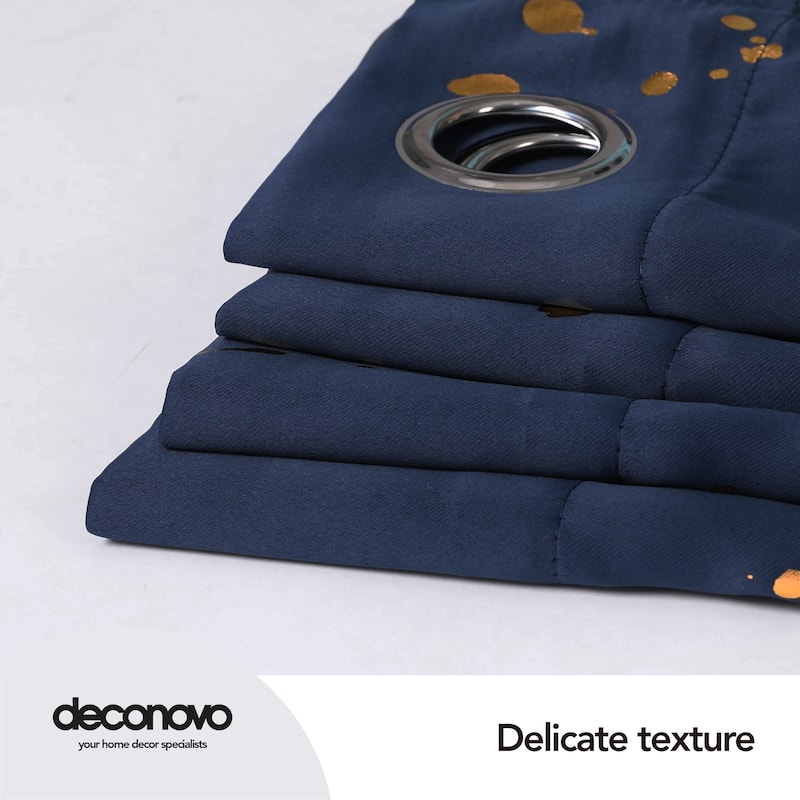 Deconovo Gold Spot Curtain Panel Pair (2 Panel)