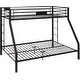 preview thumbnail 3 of 6, Metal Twin XL/Queen Bunk Bed with Full-Length Guardrail, Space-Saving Design