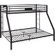 preview thumbnail 3 of 6, Twin XL/Queen Size Modern Relax Style Metal Bunk Bed with Slat System and Guard-Rail and Two built-in side ladders