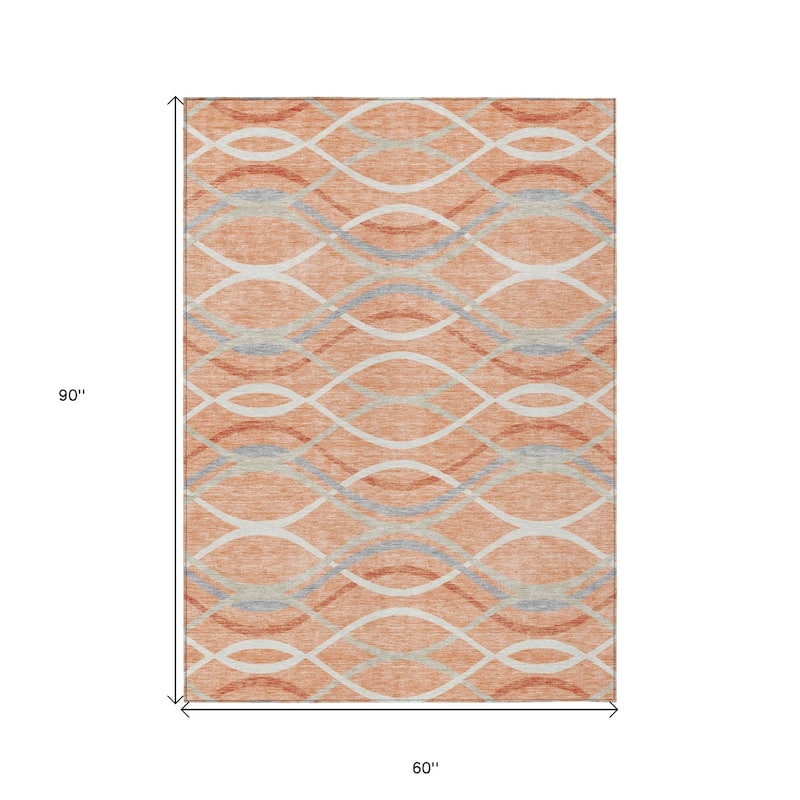 HomeRoots Abstract Transitional Rectangle Outdoor Rug