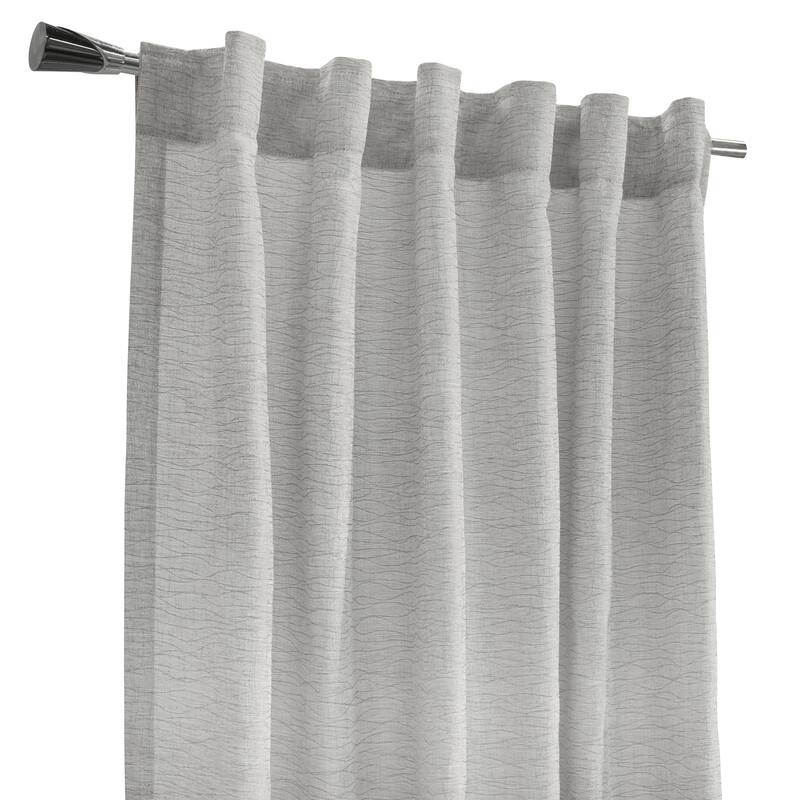 Danbury Textered Jacquard Dual Header Curtain Panel by Habitat
