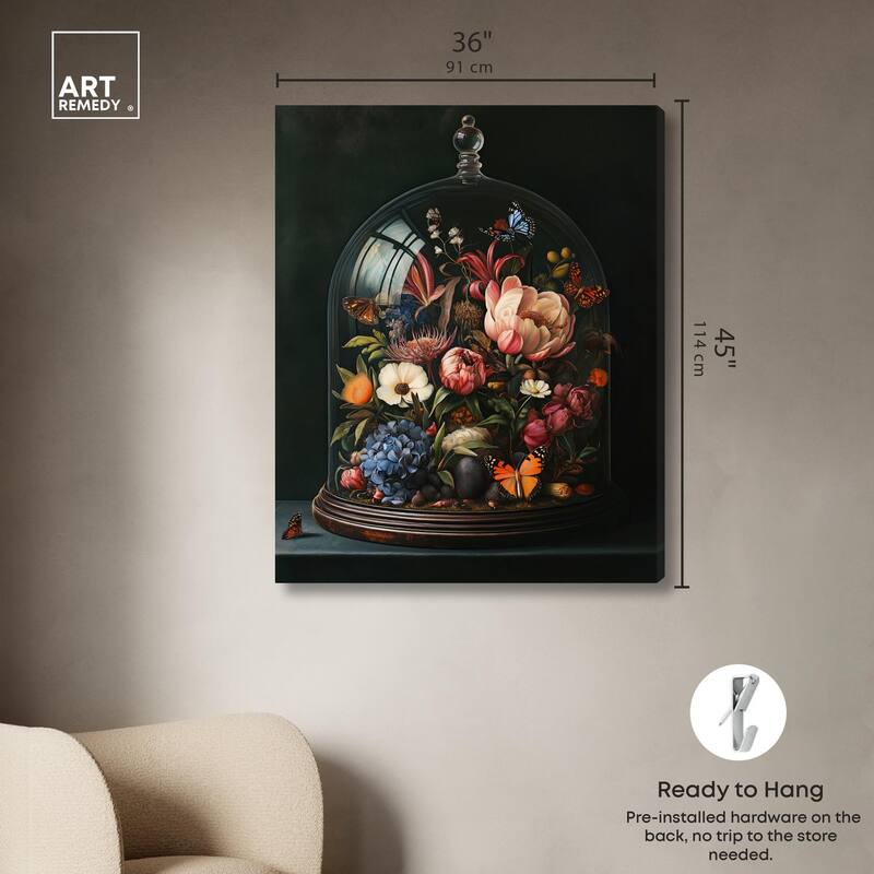 Bell Jar Garden II Canvas by Art Remedy, Gallery Wrapped