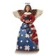 preview thumbnail 1 of 0, Curata Patriotic Flag Angel Resin Figurine