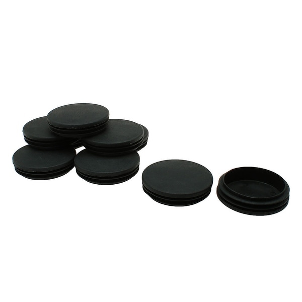 2 7/8" 74mm OD Plastic Round Tube Ribbed Inserts End Cover Caps 9pcs