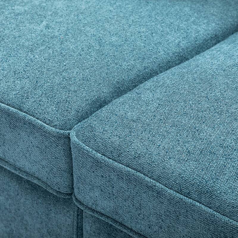 Compact 2-Seater Loveseat Sofa, Plush Cushion Couch for Small Spaces, Living Room, or Dorm