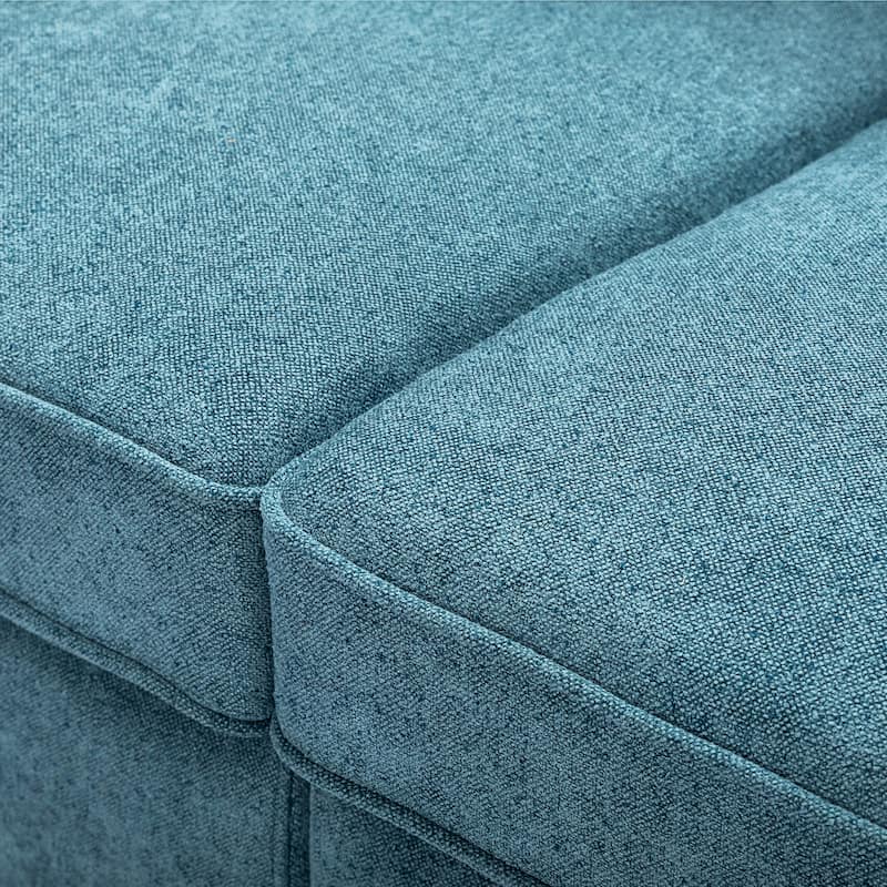 Living Room Fabric Sofa, 79.5" Modern Loveseat Sofa with Wide Armrests and Plush Cushions, for Apartment, Bedroom
