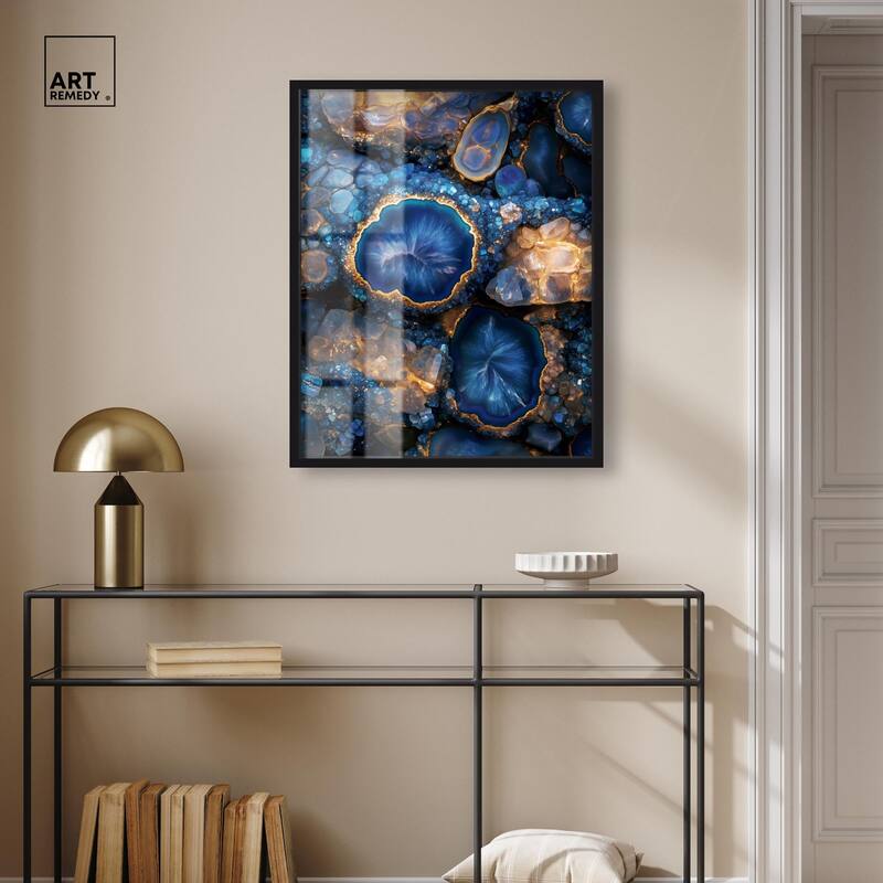 Oceanic Gold Sparkle Shadowbox by Art Remedy