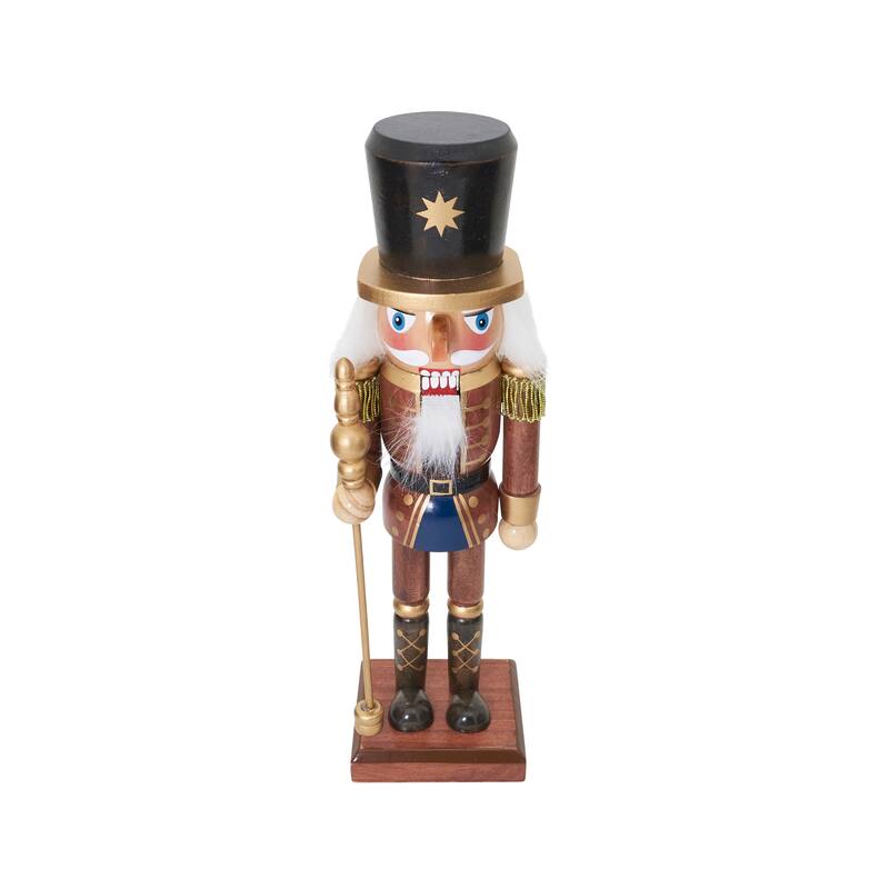 Traditional Nutcracker Figurine, Holiday Décor - Brown Soldier - 10"
