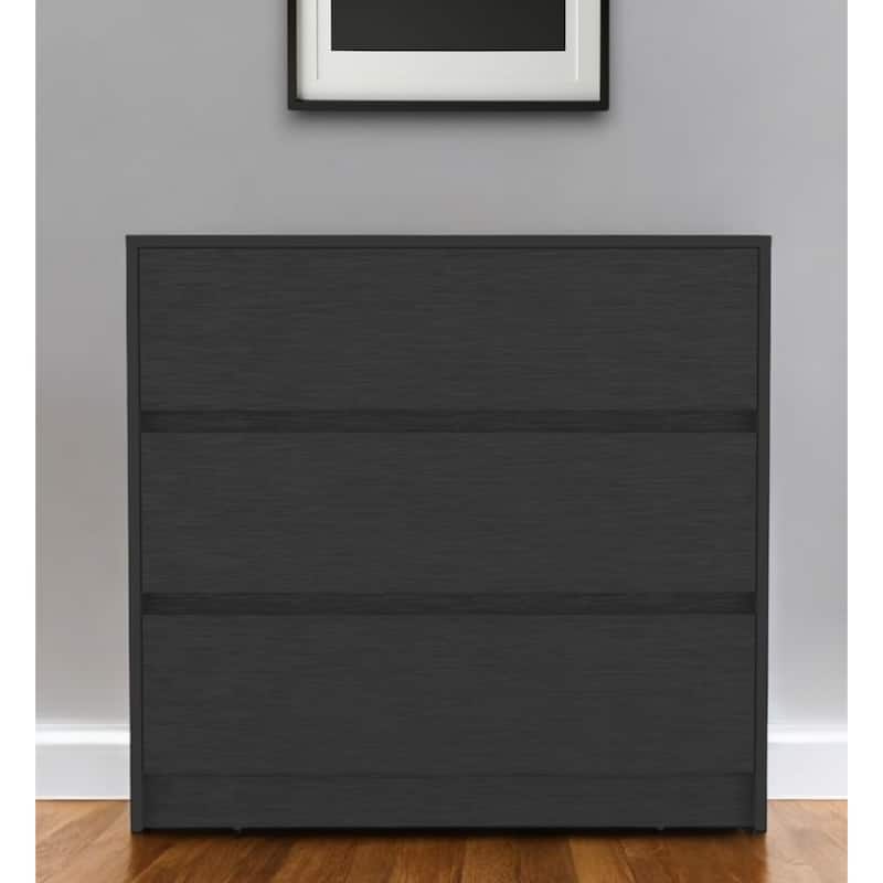 Modern 3 Drawer Dresser Wood Storage Chest for Bedroom or Office