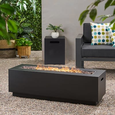 Wellington Fire Pit with Lava Rocks by Christopher Knight Home
