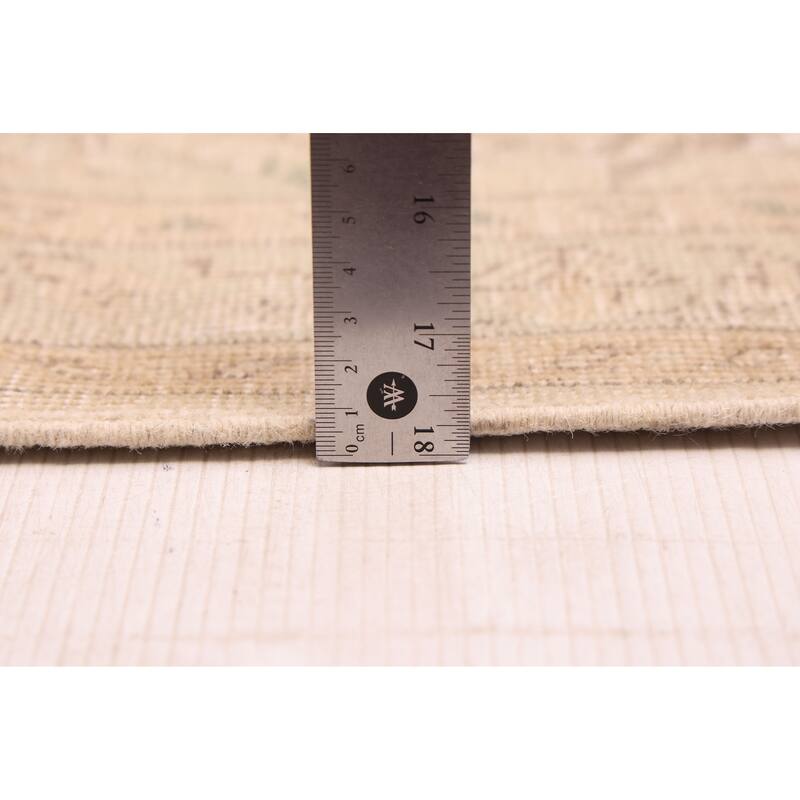 ECARPETGALLERY Hand-knotted Antalya Vintage Khaki Wool Rug - 9'8 x 12'6