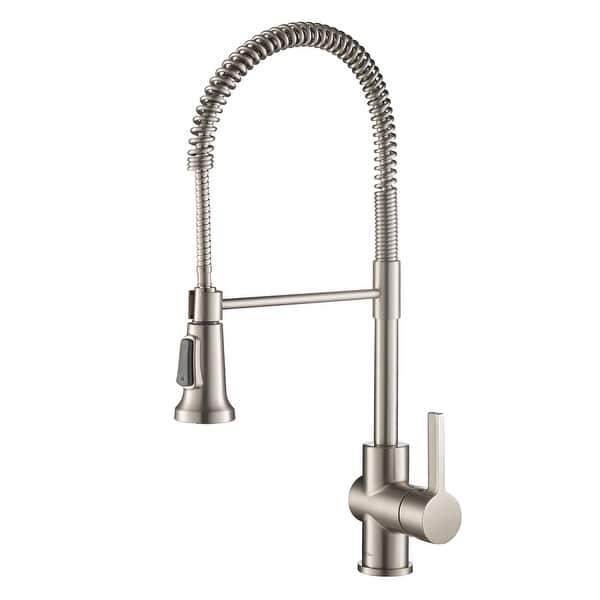 slide 1 of 155, Kraus Britt Commercial 3-Function 1-Handle Pulldown Kitchen Faucet KPF-1690 - 20 5/8" Height - SFS - Spot Free Stainless Steel