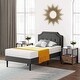 preview thumbnail 24 of 49, VECELO 3-Pieces Modern Upholstered Bed with Height Adjustable Headboard and Nightstands Sets