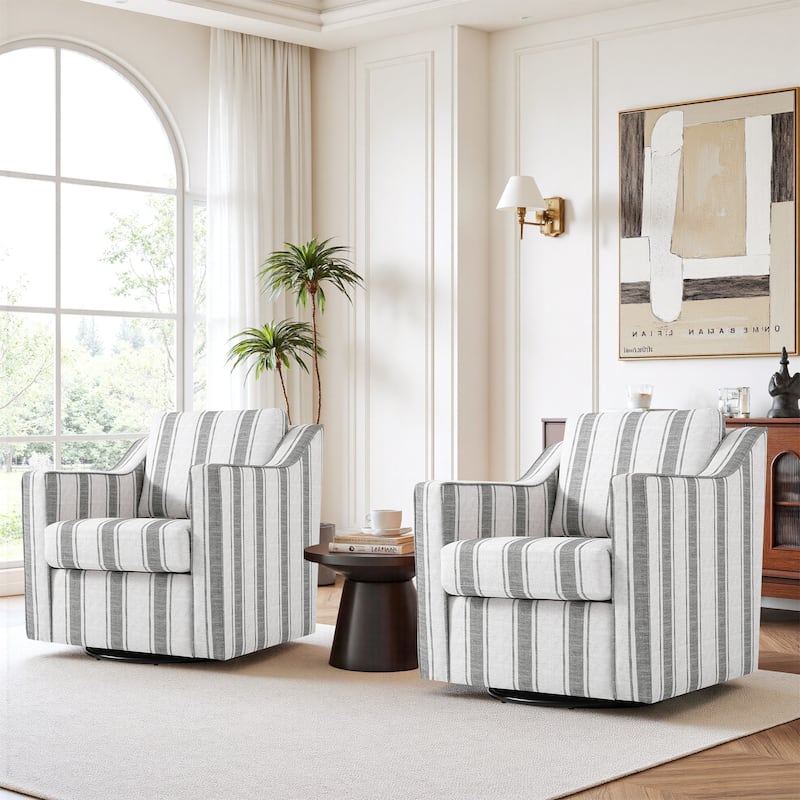 2 Set Modern Swivel Accent Arm Chair for Living Room