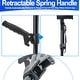 preview thumbnail 8 of 6, Walking Stick Cane w/ Quad Four Prong Base, Adjustable Rotatable Second Support Handle & 10 Height Adjustments