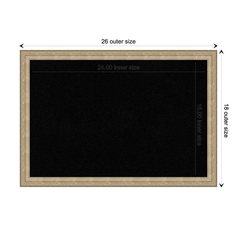 Paris Champagne Framed Black Corkboard Bulletin Board - Board Size 24x16