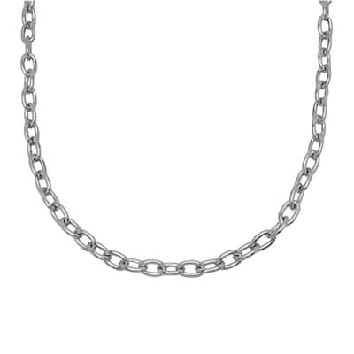 Victoria Townsend Silver Plated Thick Rolo Link Chain Necklace