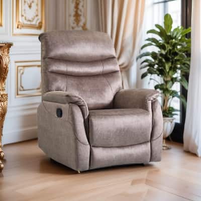 360° Rocking Swivel Recliner Chair with Adjustable Backrest, Durable Fabric, Modern Reclining Sofa with Lumbar Support