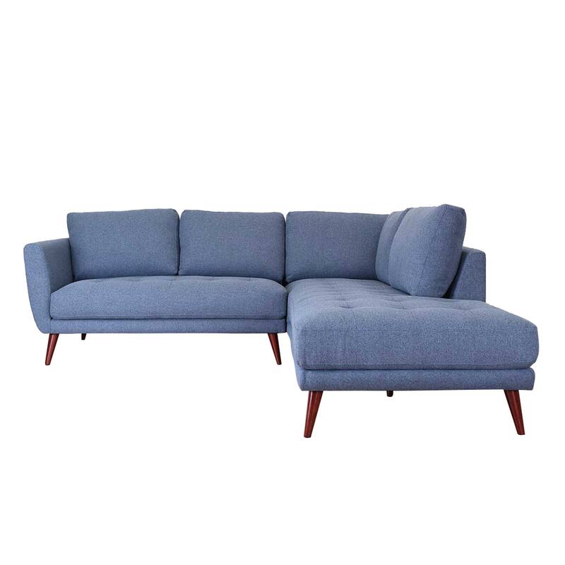 Upholstered Sectional Sofa - Denim Blue - Denim Blue