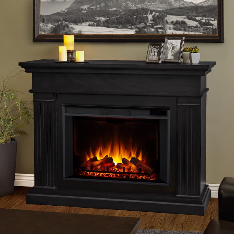 Centennial 55.5" Electric Grand Fireplace in Black by Real Flame