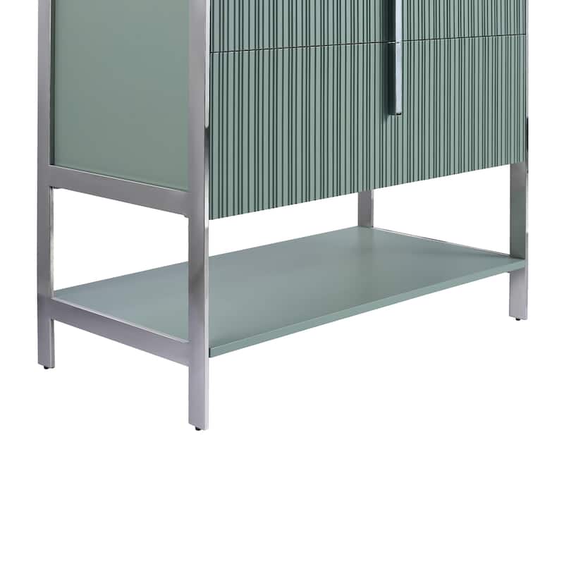 Fine Fixtures Serenity Modern Bathroom Vanity with White Gel Acrylic Top