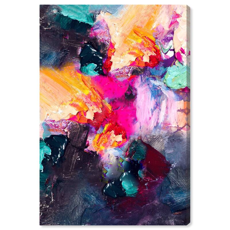 Wynwood Studio Canvas Abstract Suntuose Blue and Dark Blue Modern & Contemporary Wall Art Canvas Print
